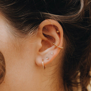 ARTIQO 'Oval Brilliant' Piercingstecker