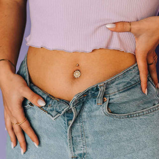 ARTIQO 'Crystal Flower' Bauchnabelpiercing - helloartiqo.com
