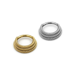 ARTIQO 'Triple Twisted Hinged' Piercingring