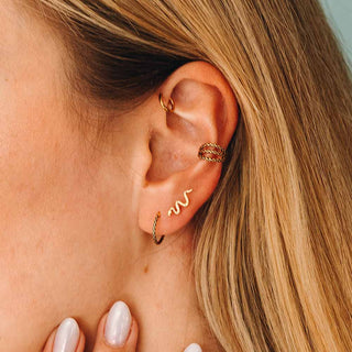 ARTIQO 'Triple Hoop Snake' Piercingring - helloartiqo.com