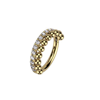 ARTIQO 'Crystal Beaded' Piercingring - helloartiqo.com