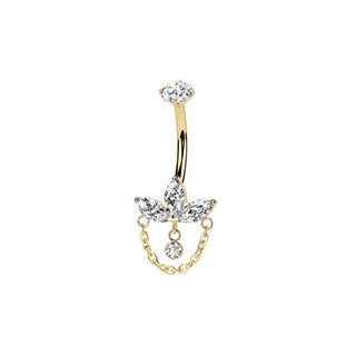 ARTIQO 'Crystal Chain Drop' Bauchnabelpiercing - helloartiqo.com