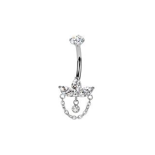 ARTIQO 'Crystal Chain Drop' Bauchnabelpiercing - helloartiqo.com