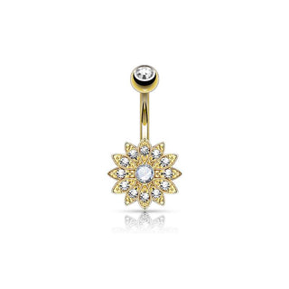 ARTIQO 'Crystal Flower Petit' Bauchnabelpiercing - helloartiqo.com