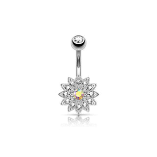 ARTIQO 'Crystal Flower Petit' Bauchnabelpiercing - helloartiqo.com