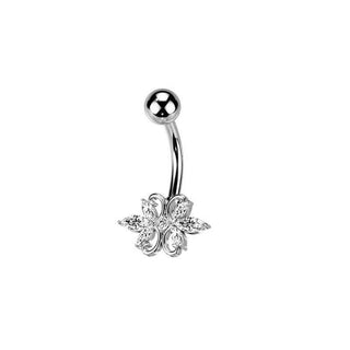 ARTIQO 'Double Heart Marquise' Bauchnabelpiercing - helloartiqo.com
