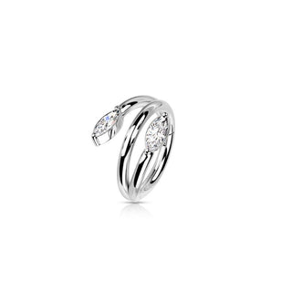 ARTIQO 'Double Vine' Piercingring - helloartiqo.com