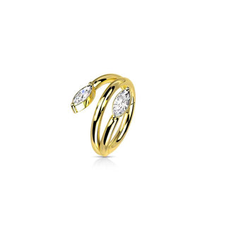 ARTIQO 'Double Vine' Piercingring - helloartiqo.com