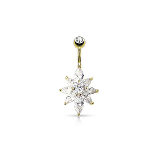ARTIQO 'Marquise Petal Flower' Bauchnabelpiercing - helloartiqo.com