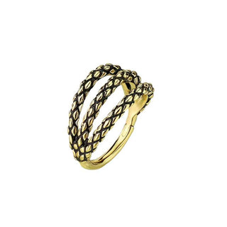 ARTIQO 'Triple Hoop Snake' Piercingring - helloartiqo.com