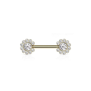 ARTIQO 'Flower Barbel' Nippelpiercing - helloartiqo.com