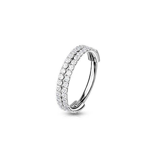 ARTIQO 'Double Lined Sparkling' Piercingring - helloartiqo.com
