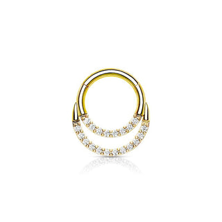 ARTIQO 'Double Sparkling' Piercingring - helloartiqo.com
