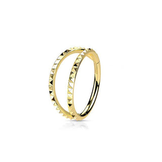 ARTIQO 'Double Pyramid' Piercingring - helloartiqo.com