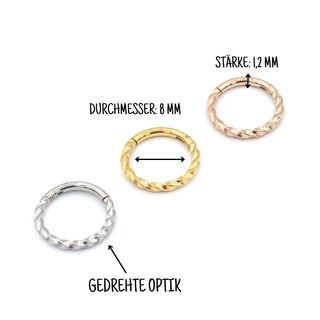 ARTIQO 'Reversed Hinged' Piercingring