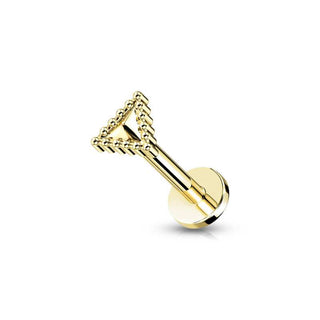 ARTIQO 'Beaded Edge Triangle' Piercingstecker - helloartiqo.com