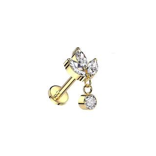 ARTIQO 'Dangle Marquise' Piercingstecker - helloartiqo.com