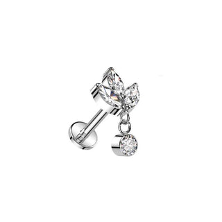 ARTIQO 'Dangle Marquise' Piercingstecker - helloartiqo.com