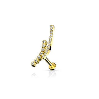 ARTIQO 'Double Lined Curve' Piercingstecker - helloartiqo.com