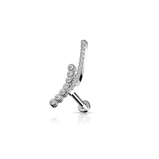 ARTIQO 'Double Lined Curve' Piercingstecker - helloartiqo.com