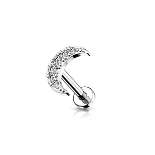 ARTIQO 'Jeweled Moon' Piercingstecker - helloartiqo.com
