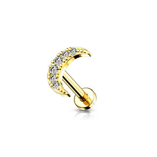 ARTIQO 'Jeweled Moon' Piercingstecker - helloartiqo.com