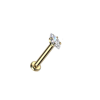 ARTIQO 'Oval Brilliant' Piercingstecker - helloartiqo.com