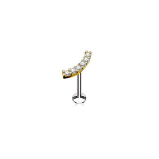 ARTIQO 'Sparkling Curve' Piercingstecker - helloartiqo.com