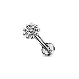 ARTIQO 'Surrounded Gem' Piercingstecker - helloartiqo.com