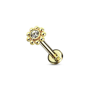 ARTIQO 'Surrounded Gem' Piercingstecker - helloartiqo.com