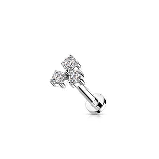 ARTIQO 'Triangle Crystal' Piercingstecker - helloartiqo.com