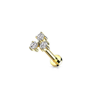 ARTIQO 'Triangle Crystal' Piercingstecker - helloartiqo.com