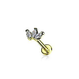 ARTIQO 'Triple Marquise' Piercingstecker - helloartiqo.com