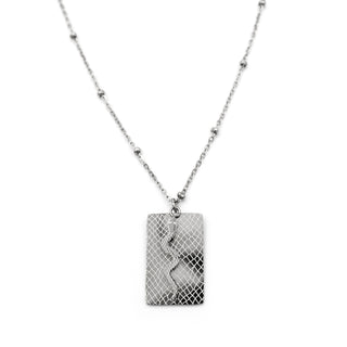 Bild einer silbernen Halskette in einem Online Shop für Schmuck Ketten