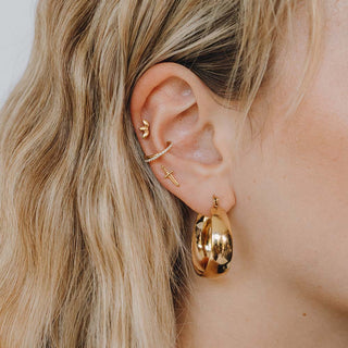 ARTIQO 'Criss-Cross Sparkling' Piercingring