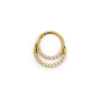 ARTIQO 'Double Sparkling' Piercingring