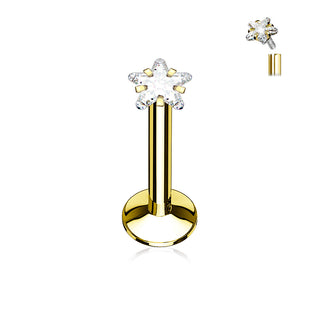 ARTIQO 'Sparkling Star' Piercingstecker - helloartiqo.com
