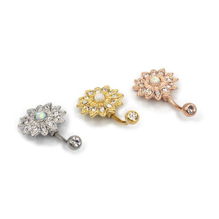 ARTIQO 'Crystal Flower' Bauchnabelpiercing